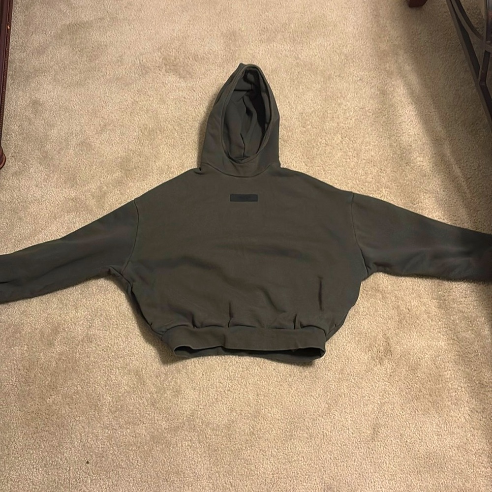Olive green essentials hoodie